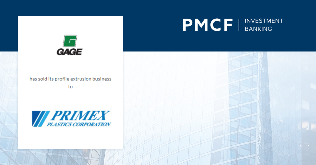 PMCF Advises Gage Industries, Inc. In The Sale Transaction Of Its Sheet
